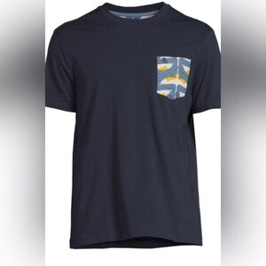 Original Penguin Men’s Tee Shirt Small NWT Blue with Crane Pocket Design-S